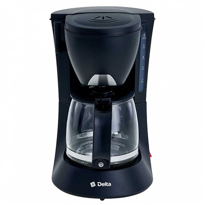 Кофеварка 600 Вт, 600 мл DELTA DL-8153 черная