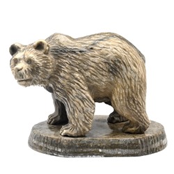 Скульптура из кальцита "Медведь бурый" малый 120*80*95мм