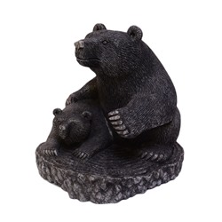 Скульптура из кальцита "Медведь с медвежонком" 350*320*350мм,