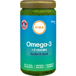 Омега 3 и витамин E Vida Omega-3 + E-vitamiini, 100 капсул