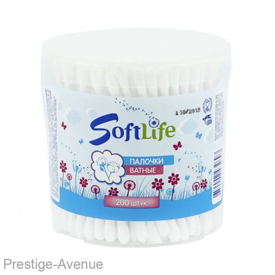 SoftLife ватные палочки круглая банка 200 шт.