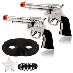 Набор ковбоя «Шериф», 2 пистолета, маска, значок