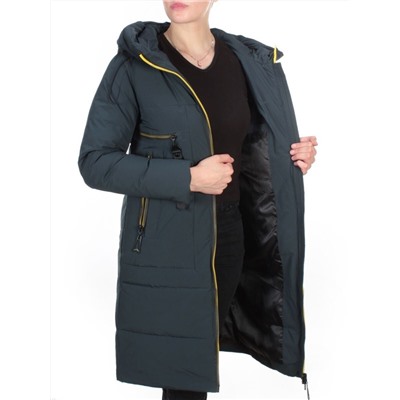 888 DARK BLUE Пальто зимнее женское VINVELLA (200 гр. холлофайбер) размеры 42-44-46-48-50