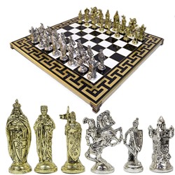 Шахматы с металлическими фигурами "Крестоносцы" 450*450мм.