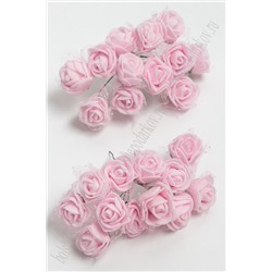 Головки цветков "Розочка" на веточке с сеточкой, 144 шт (SF-043), светло-розовый №3