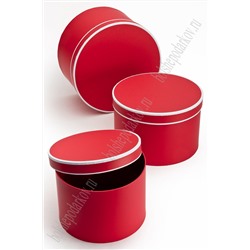 Коробки круглые 3 в 1, 25,5*15 см (SF-7431) красный
