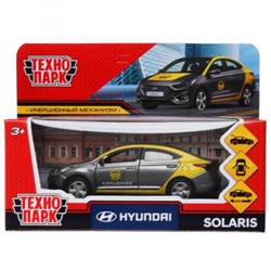 Модель Инерционная Технопарк Hyundai Solaris Каршеринг (12см, металл, открываются двери, багажник, в коробке) SOLARIS2-12DEL-GY, (Shantou City Daxiang Plastic Toy Products Co., Ltd)