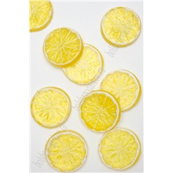 Муляж декоративный долька лимона 5 см, SF-1217 (10 шт)