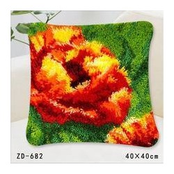 ZD-682 "Цветок на зеленом фоне", 40х40 см