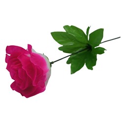 Цветок искусственный Роза 50см розовая с белой серединой YL-51-1 (выпис.по 20шт)