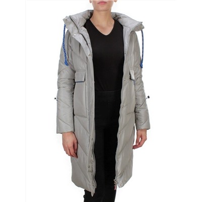 9190 GREY Пальто зимнее женское EVCANBADY (200 гр. холлофайбера) размер 50