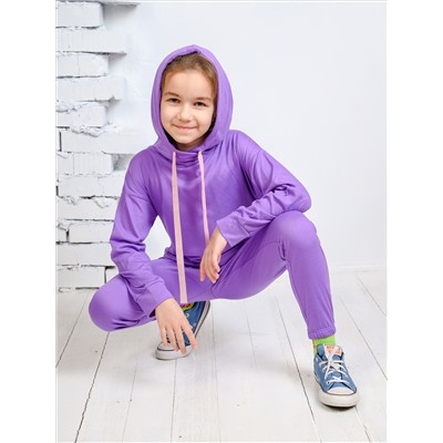Костюм спортивный для девочки фиолетового цвета 85072-ДС22