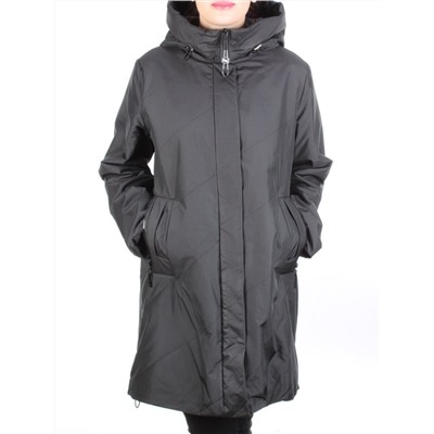 M818 BLACK Пальто демисезонное женское (100 гр. синтепон) размер 56