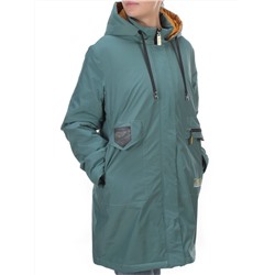 22-908 GRAY/GREEN Куртка демисезонная женская (100 гр. синтепон) PLOOEPLOO размеры 50-52-54-56-58-60
