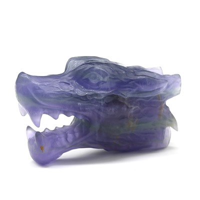 Скульптура из флюорита "Голова волка" 95*42*54мм, 301г