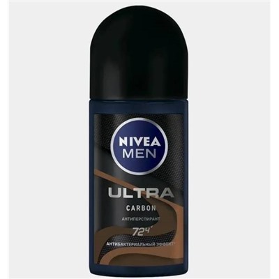 Дез.50мл roll  for men ULTRA CARBON Nivea АКЦИЯ! СКИДКА 15%