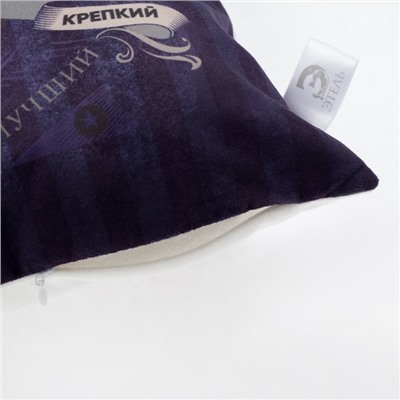 Подушка декоративная Этель «Настоящему мужчине», 40 × 40 см, велюр, п/э 100 %