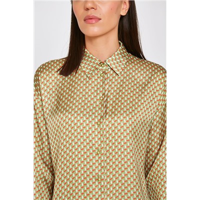 Блуза цвета лайм с длинным рукавом