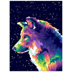 Картина по номерам 30х40 см "Космический волк" живопись с красками и кистью PNB/C3 №62 ФРЕЯ