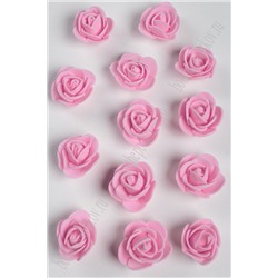 Головки цветов "Роза" мелкая 25 мм (100 шт) SF-2097, розовый №5