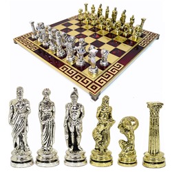 Шахматы с металлическими фигурами "Атлас" 450*450мм.