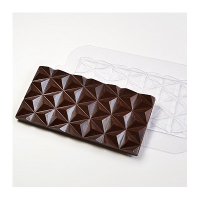 Форма для шоколада "Плитка Пирамидки", пластик