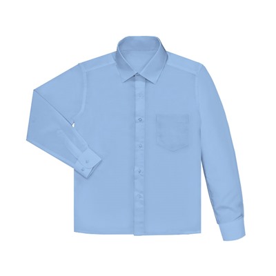 Голубая школьная рубашка для мальчика 18902-ПМ18