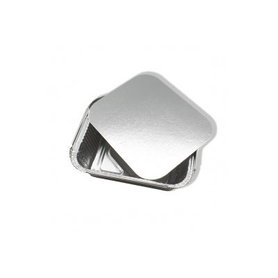Форма алюминиевая для запекания+пластиковая крышка 150*124*44  490мл G-край (1200/100)