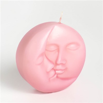 Свеча фигурная "Солнце и луна", 6х1,5 см, розовая
