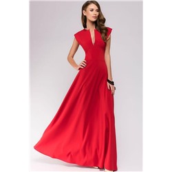 Красное платье длины макси