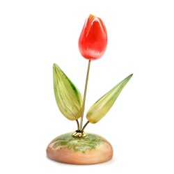 Цветок из селенита Тюльпан 45*35*95мм.