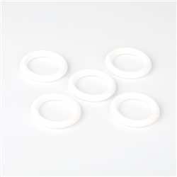 Комплект колец из пластмассы для металлического карниза, белый, диаметр 28 мм  (df-100373)