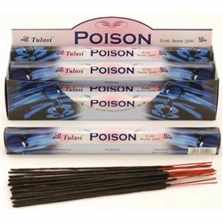 Tulasi POISON Exotic Incense Sticks, Sarathi (Туласи благовония ПОЙЗОН, Саратхи), уп. 20 палочек.