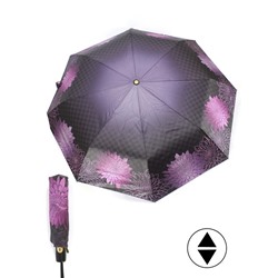 Зонт женский ТриСлона-L 3826 А,  R=58см,  суперавт;  8спиц,  3слож,  "Эпонж",  набивной,  фиолет 256244