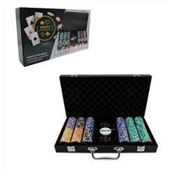Фабрика Покера: Премиум-набор из 300 фишек для покера с номиналом в кожаном кейсе арт.CPPS300L