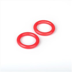 Комплект колец из пластмассы для металлического карниза, красный, диаметр 28 мм  (df-100382)
