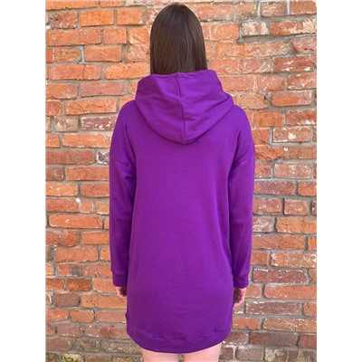 Платье-худи фиолетового цвета для девочки 85181-ДО22