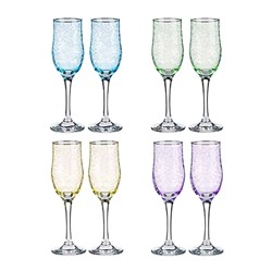 Набор бокалов 2 шт. для шампанского 200 мл, с гравировкой, 4 цвета 878-452