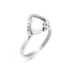 Кольцо из серебра жемчуг, К1327