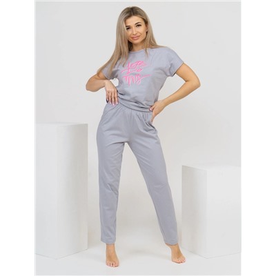 Пижама женская Текс-Плюс, цвет серый