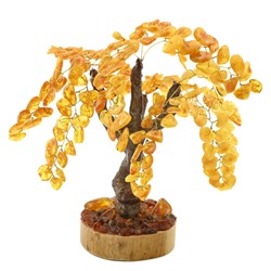 Дерево из янтаря цв.медовый, молочный, 12-13см