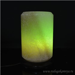Соляной светильник "Свеча" большая 140*140*200мм 3-5кг, свечение зелёное