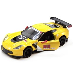 Kinsmart. Модель арт.КТ5397/1 "Corvette C7. R Race Car 2016" 1:36 (желтая) инерц.
