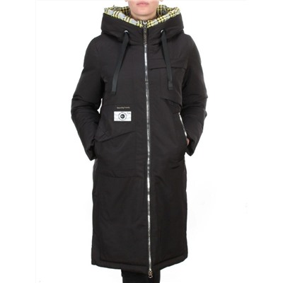 2166 BLACK Пальто зимнее женское MONGEDI (200 гр. холлофайбера) размеры 42-44-46-48-50