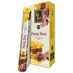 HONEY ROSE fab series Premium Incense Sticks, Zed Black (МЕДОВАЯ РОЗА премиум благовония палочки, Зед Блэк), уп. 20 палочек.