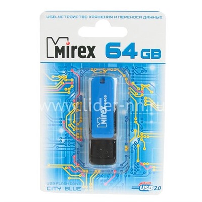 USB Flash  64GB Mirex CITY BLUE