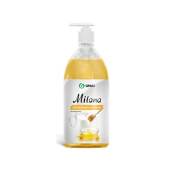 Жидкое крем-мыло "Milana" (молоко и мед) 1 л с дозатором (1/6) "grass"