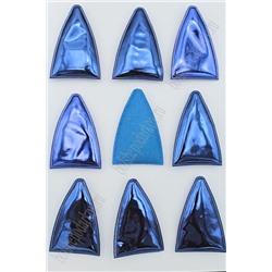 Патч 3D, глянец "Ушки вытянутые" 7*5 см (10 шт) SF-1882, синий