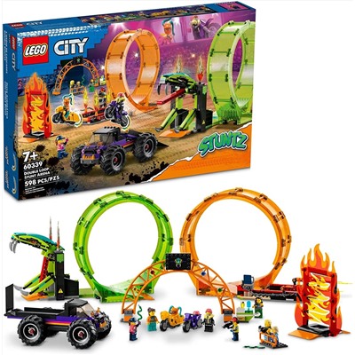LEGO. Конструктор 60339 "City Double Loop Stunt Arena" (Арена для Трюков с двойной петлей)