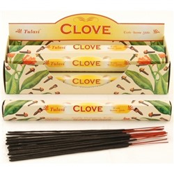 Tulasi CLOVE Exotic Incense Sticks, Sarathi (Туласи благовония ГВОЗДИКА, Саратхи), уп. 20 палочек.
